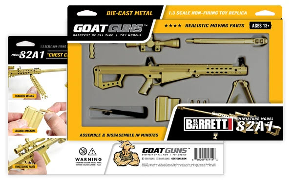 Gold 50 Cal GoatGuns model packaging