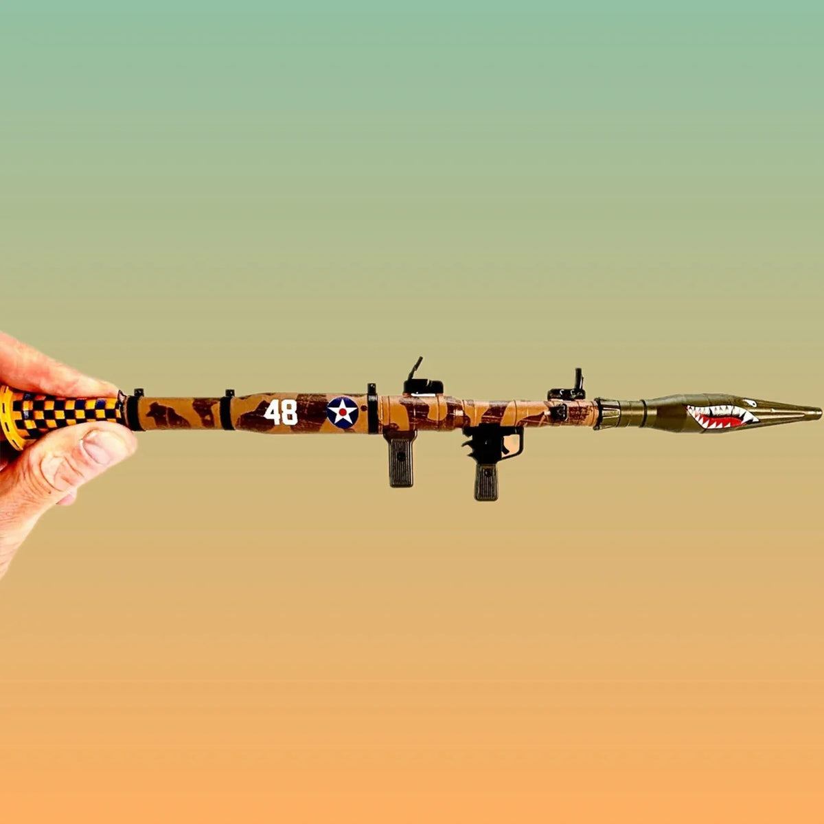 Nosebomb RPG model showing nose art and markings