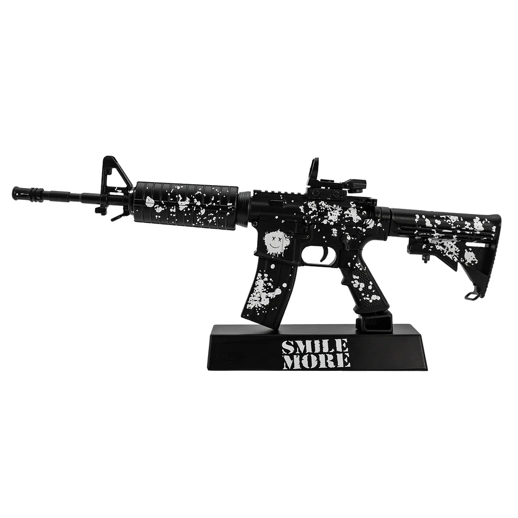 AR15 Smile More model on display stand