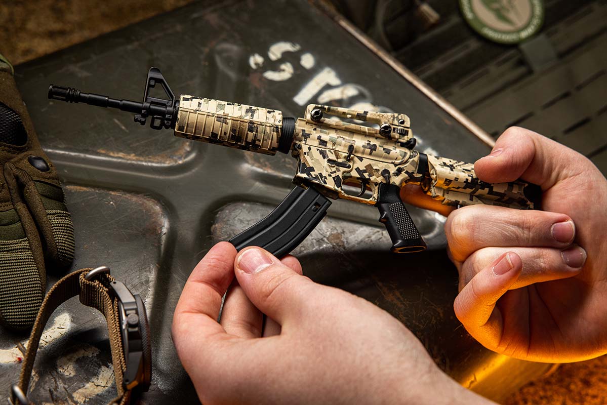 AR15 Desert Storm model with removable magazine