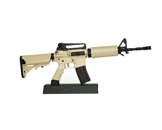 AR15 FDE Dust Off 1:3 scale model on display stand