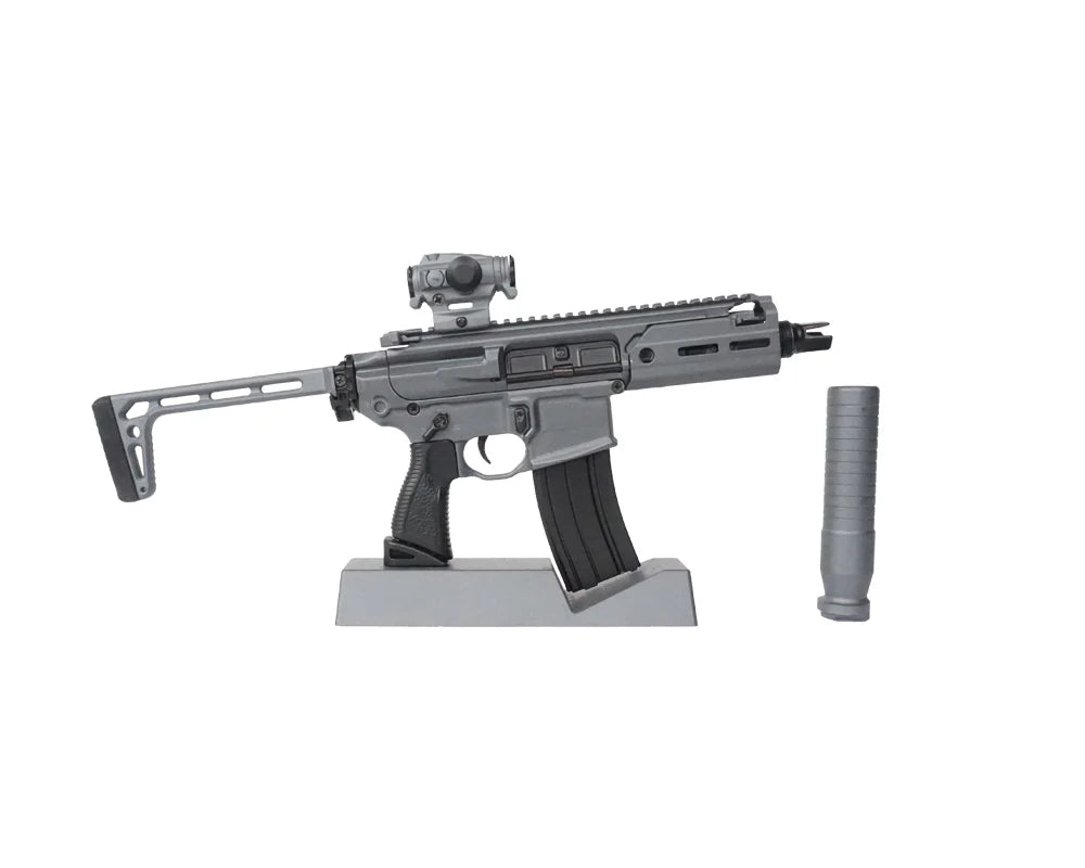 SIG MCX Concrete on stand with suppressor removed