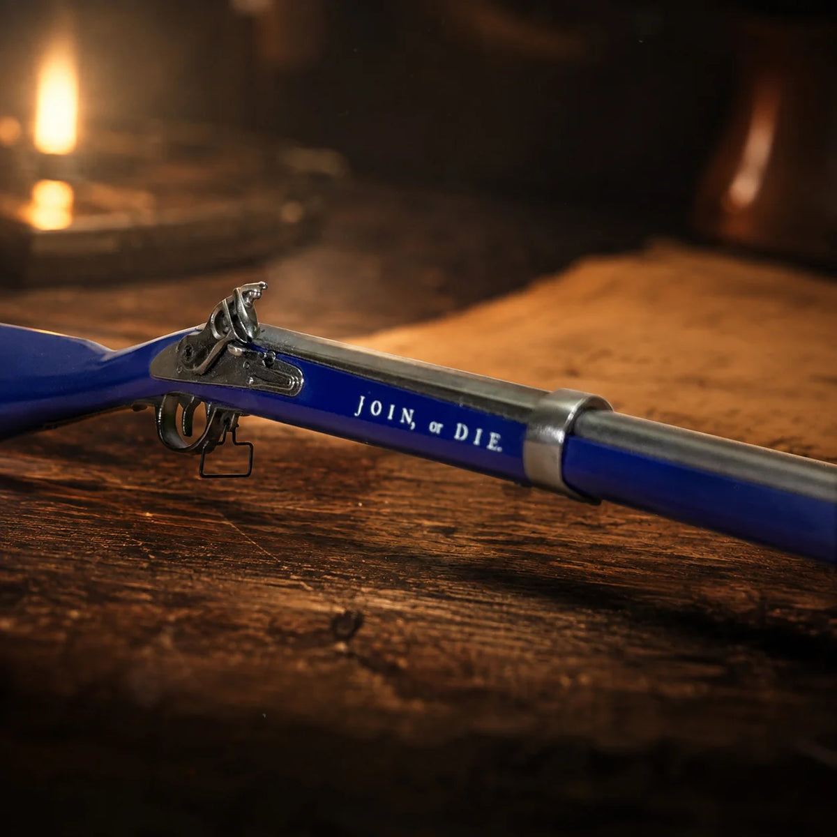 GoatGuns Musket lock and Join or Die detail