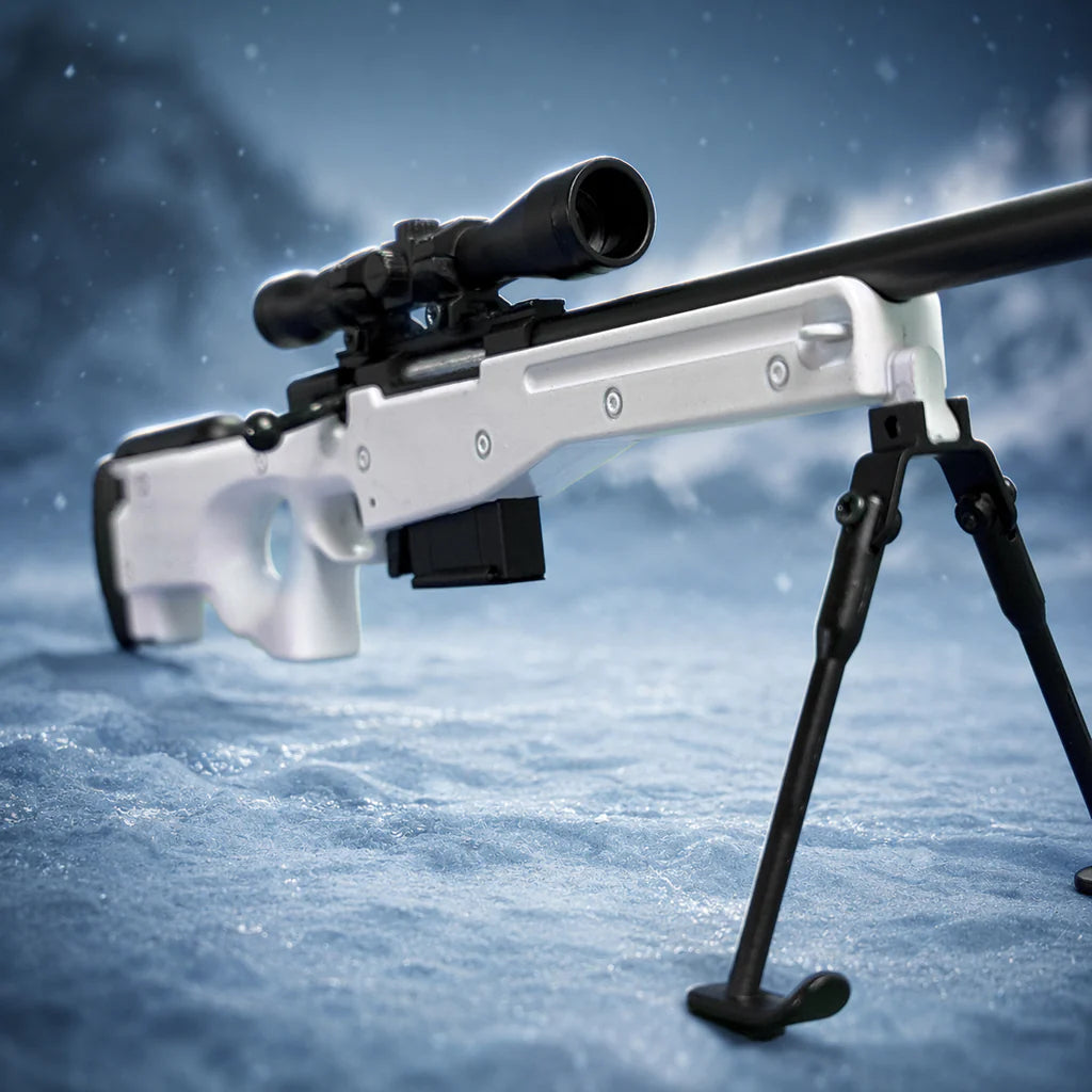 White Yeti sniper model close-up