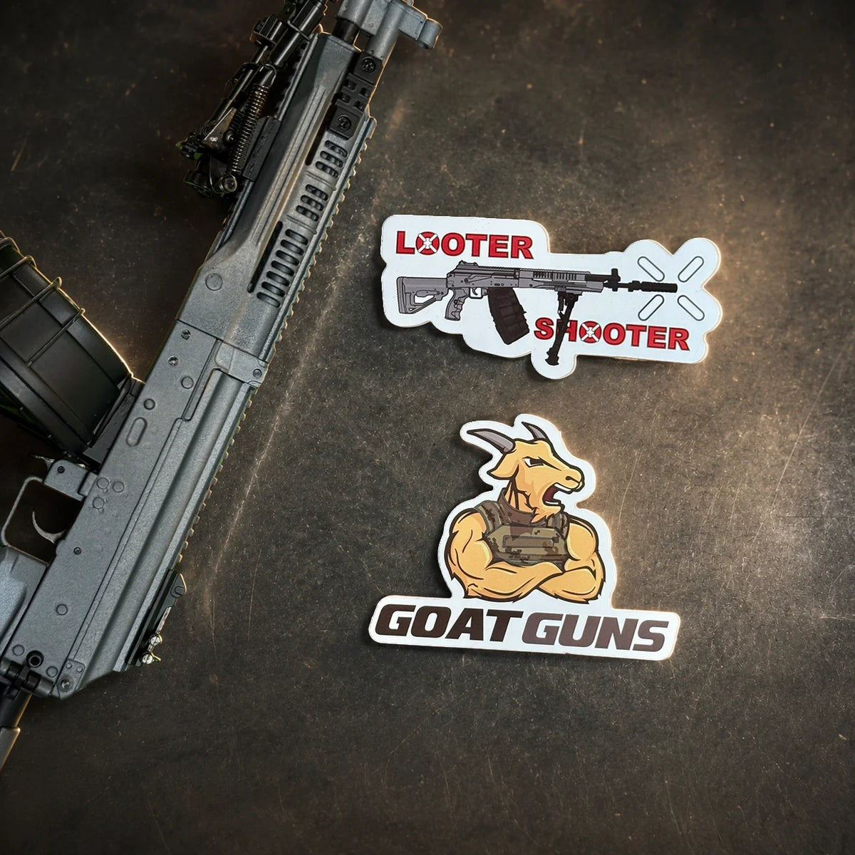 Looter Shooter model and stickers