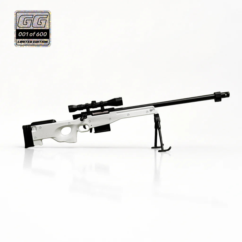 White Yeti sniper model on bipod